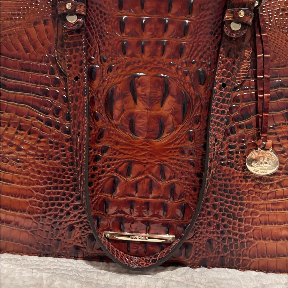 Brahmin Croc like new shoulder bag.
